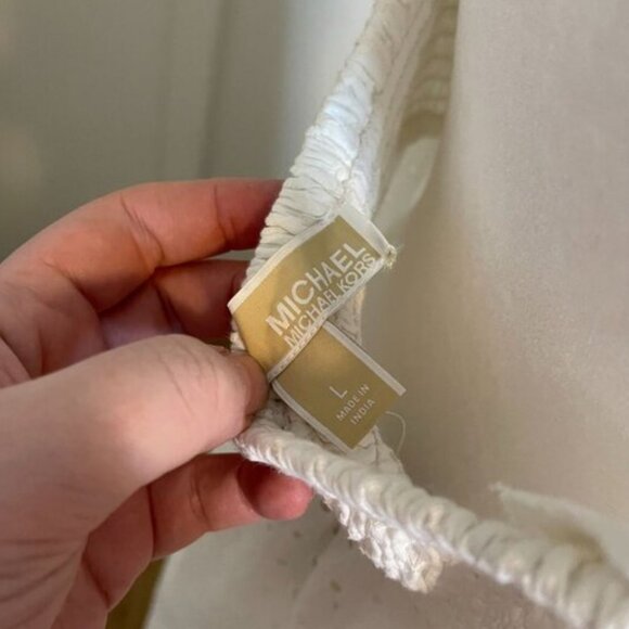 Michael Kors White Eyelet Maxi Dress - Size L - Picture 7 of 7